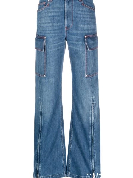 Affordable ankle-zips jeans Stella wide-leg McCartney Women 0421